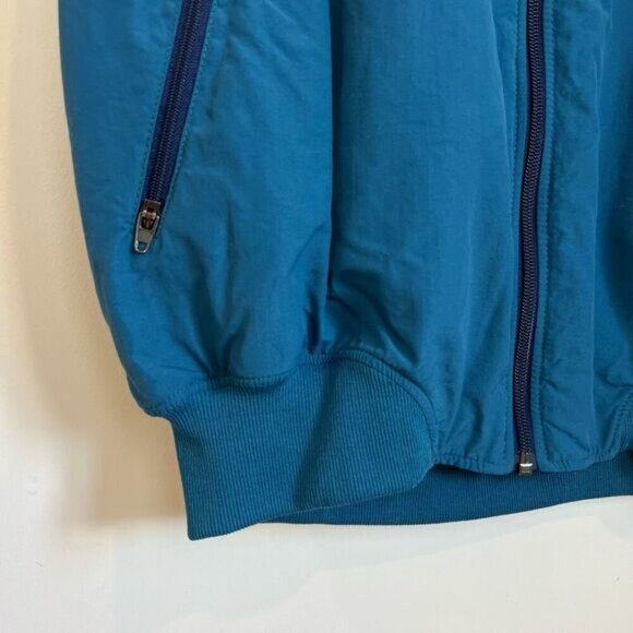 Vintage Louis Garneau Fleece Lined Nylon Blue Vest Jacket Zipper Hiking Biking M - Picture 3 of 15